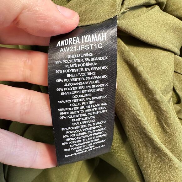 Andrea Iyamah Edar Jumpsuit Green Olive Med Classy - Picture 11 of 11